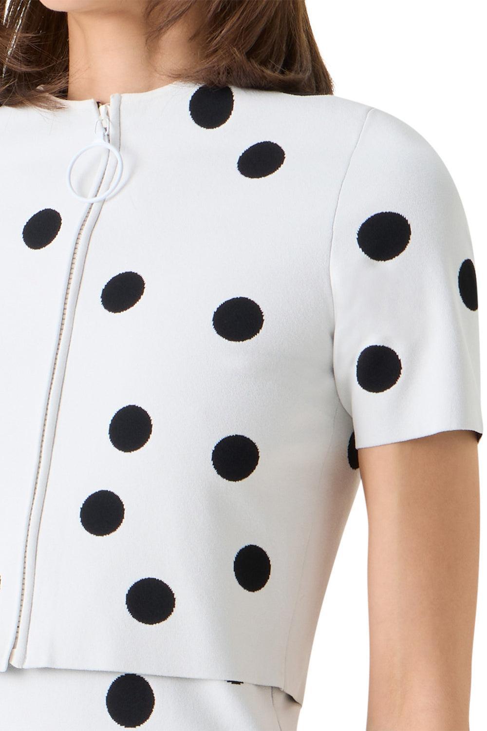 Short Sleeve Crop Cardigan-POLKADOT-2-CLOTHINGTOPCARDIGAN-AKRIS PUNTO