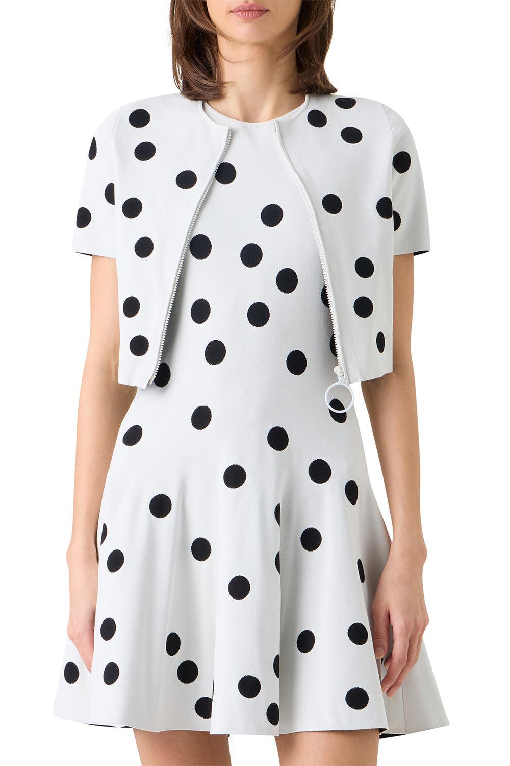 Short Sleeve Crop Cardigan-POLKADOT-2-CLOTHINGTOPCARDIGAN-AKRIS PUNTO