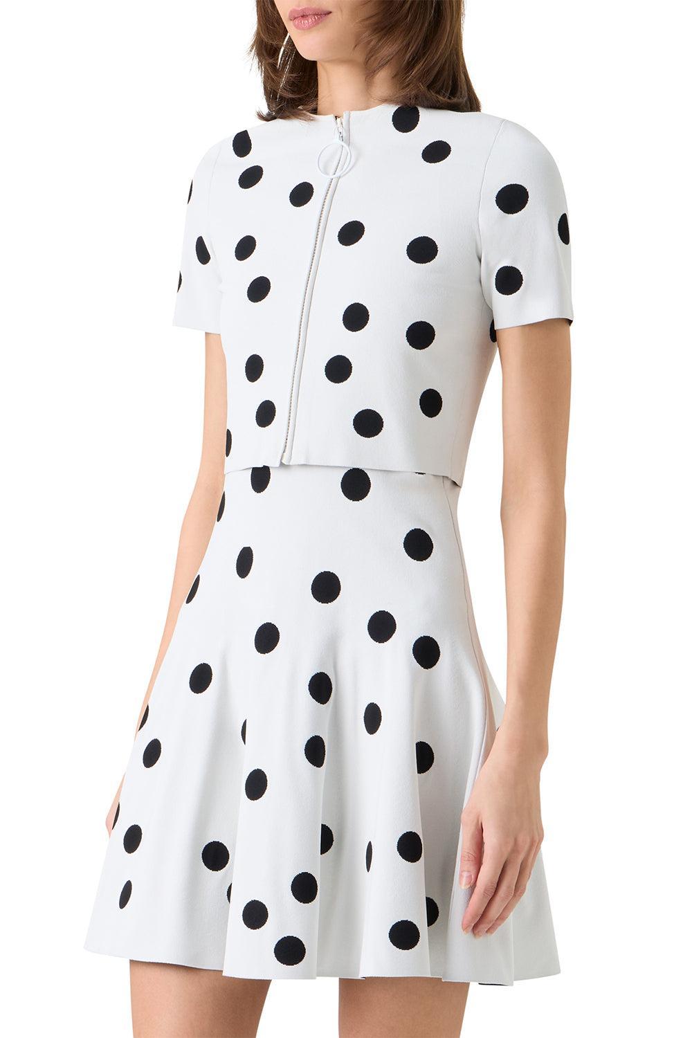 Short Sleeve Crop Cardigan-POLKADOT-2-CLOTHINGTOPCARDIGAN-AKRIS PUNTO