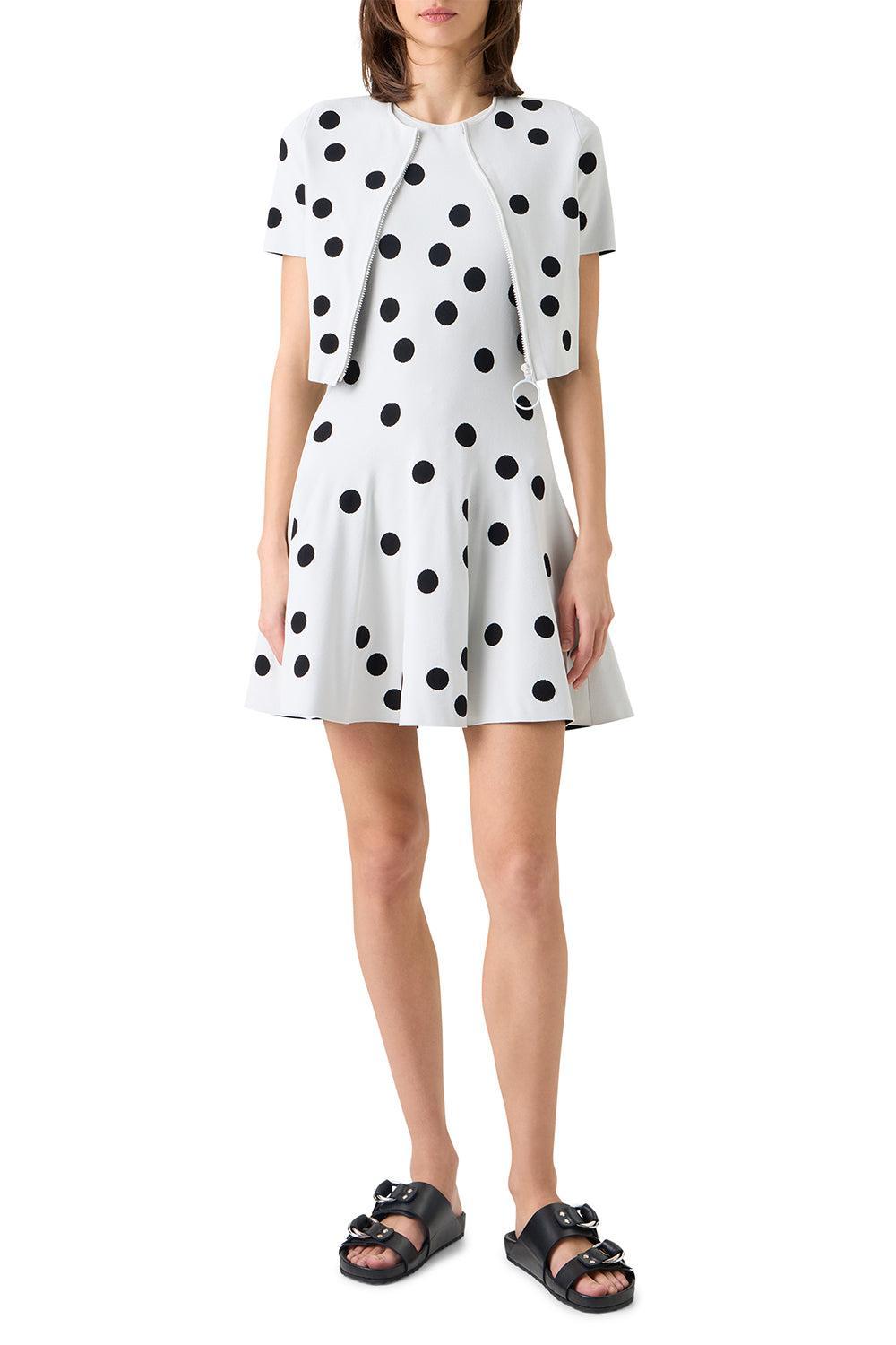 Short Sleeve Crop Cardigan-POLKADOT-2-CLOTHINGTOPCARDIGAN-AKRIS PUNTO