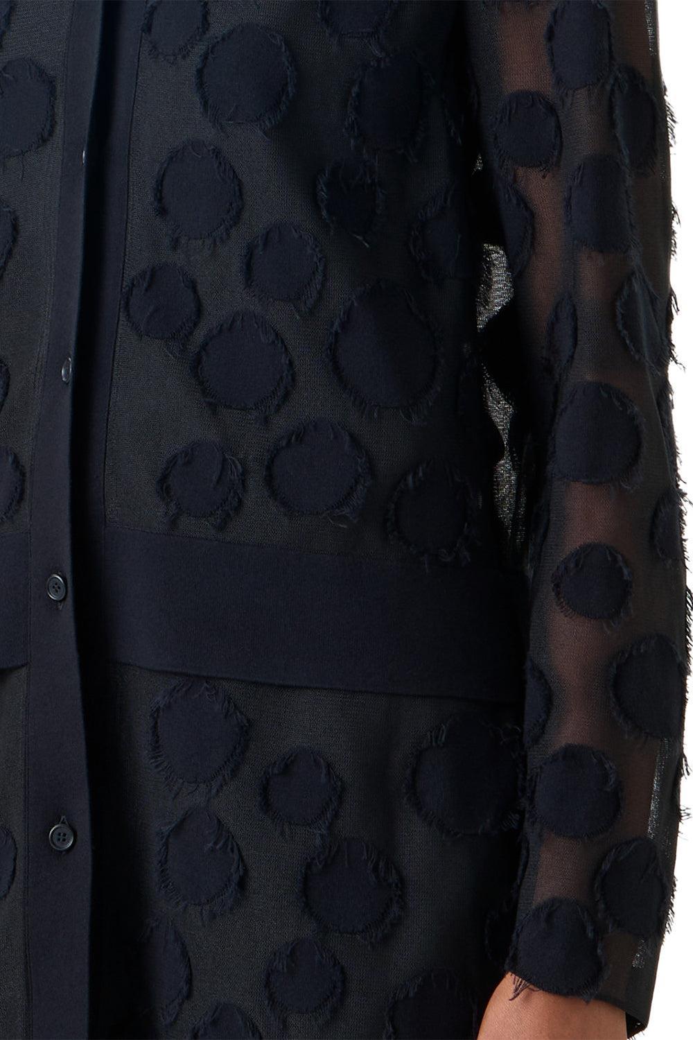 Button Front Long Cardigan-BLACK-2-CLOTHINGTOPCARDIGAN-AKRIS PUNTO