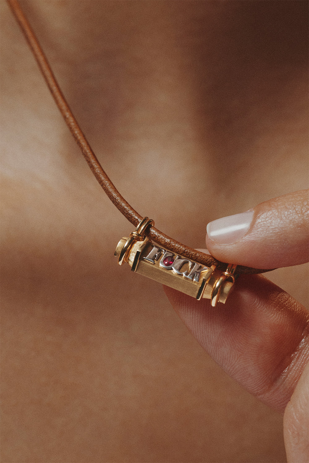Ruby Fuck Smash Locket Necklace