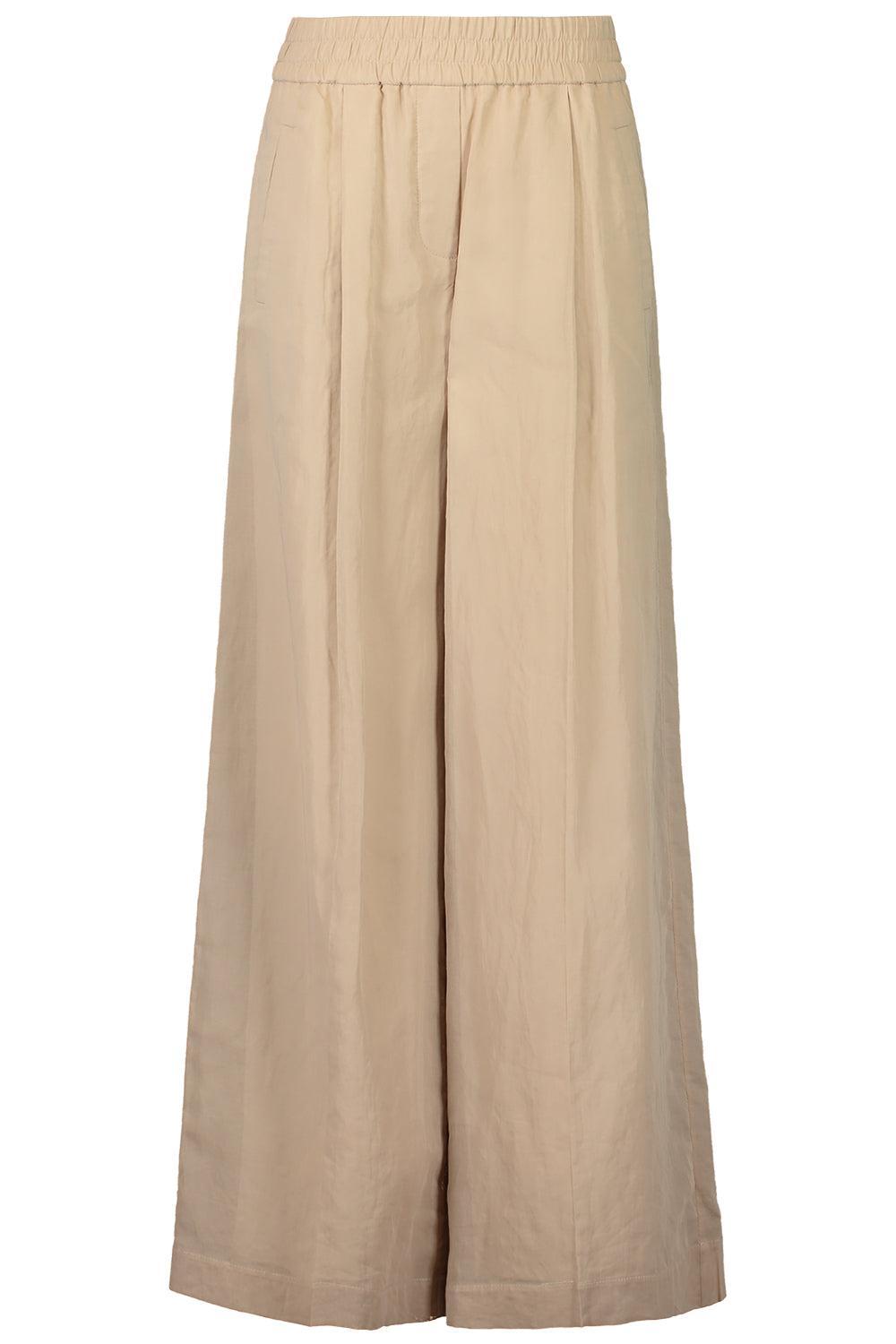 Loose Track Trouser-BROWN-38-CLOTHINGPANTWIDE LEG-BRUNELLO CUCINELLI