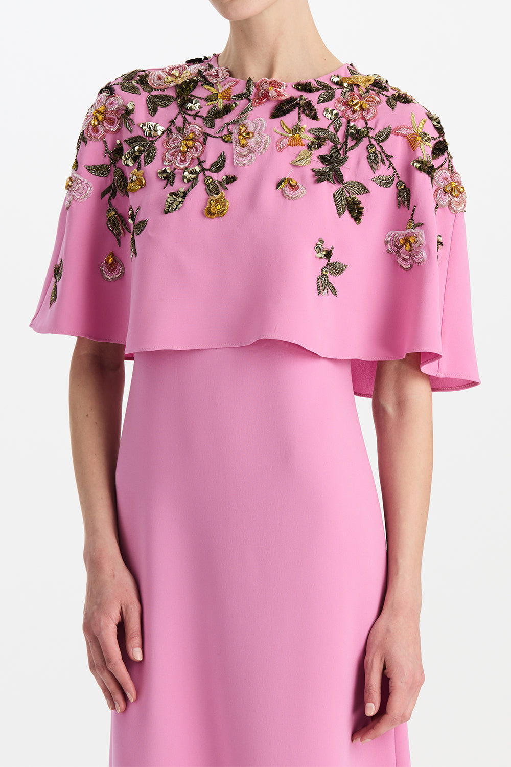 Beaded Floral Caftan Gown-PINK-S-CLOTHINGDRESSEVENING-OSCAR DE LA RENTA