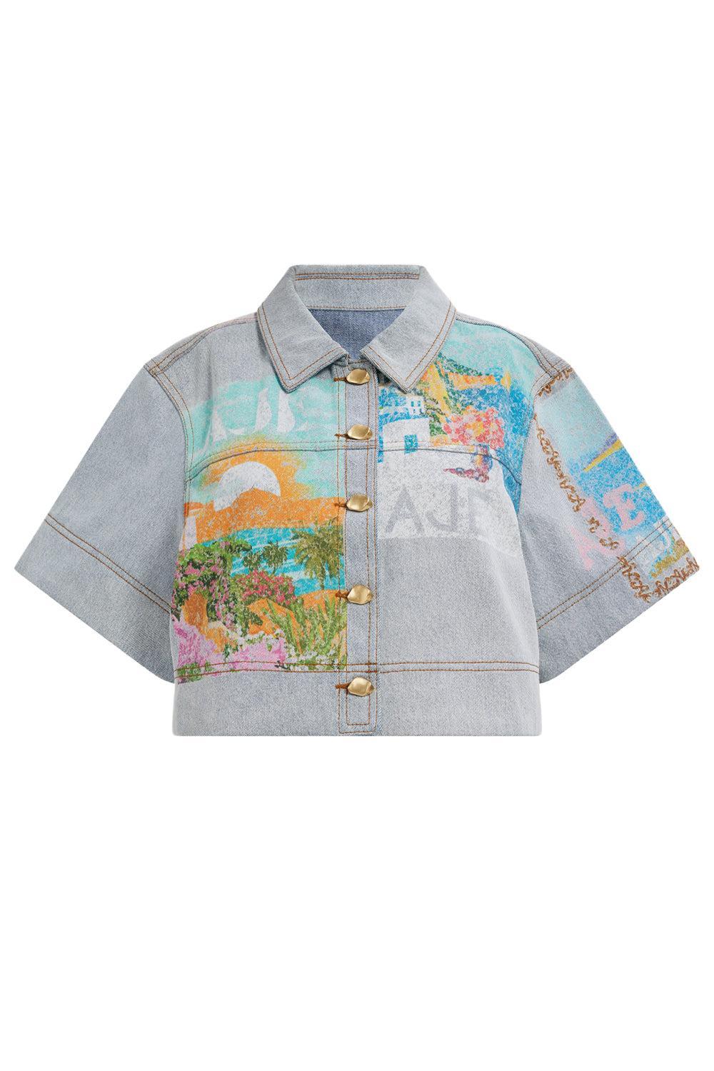 Mae Cropped Shirt-PSTCRDWS-2-CLOTHINGTOPBLOUSE-AJE