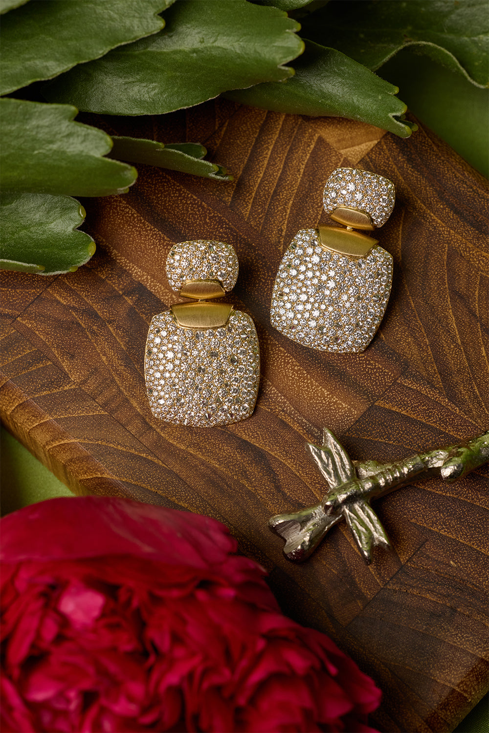 Diamond Square Earrings