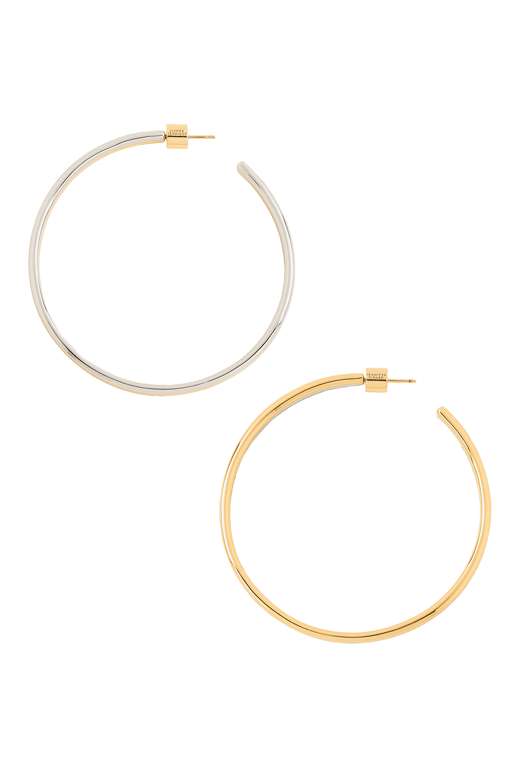 Two-Tone Thread Hoop Earrings - 2in-WHT YLW-JEWELRYBOUTIQUEEARRING-JENNIFER FISHER