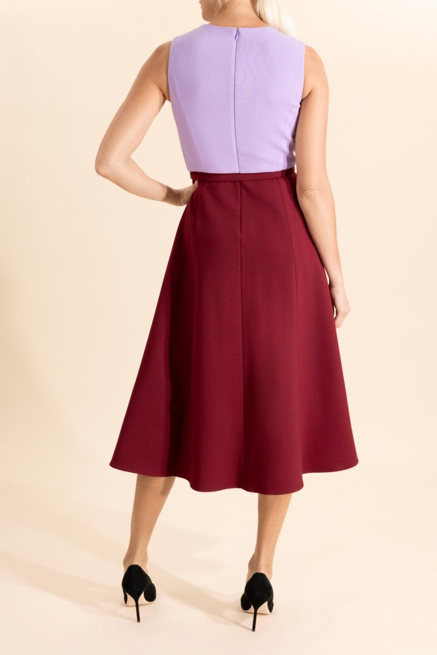 Sleeveless Crewneck A-Line Dress-MULTI-4-CLOTHINGDRESSCASUAL-CAROLINA HERRERA