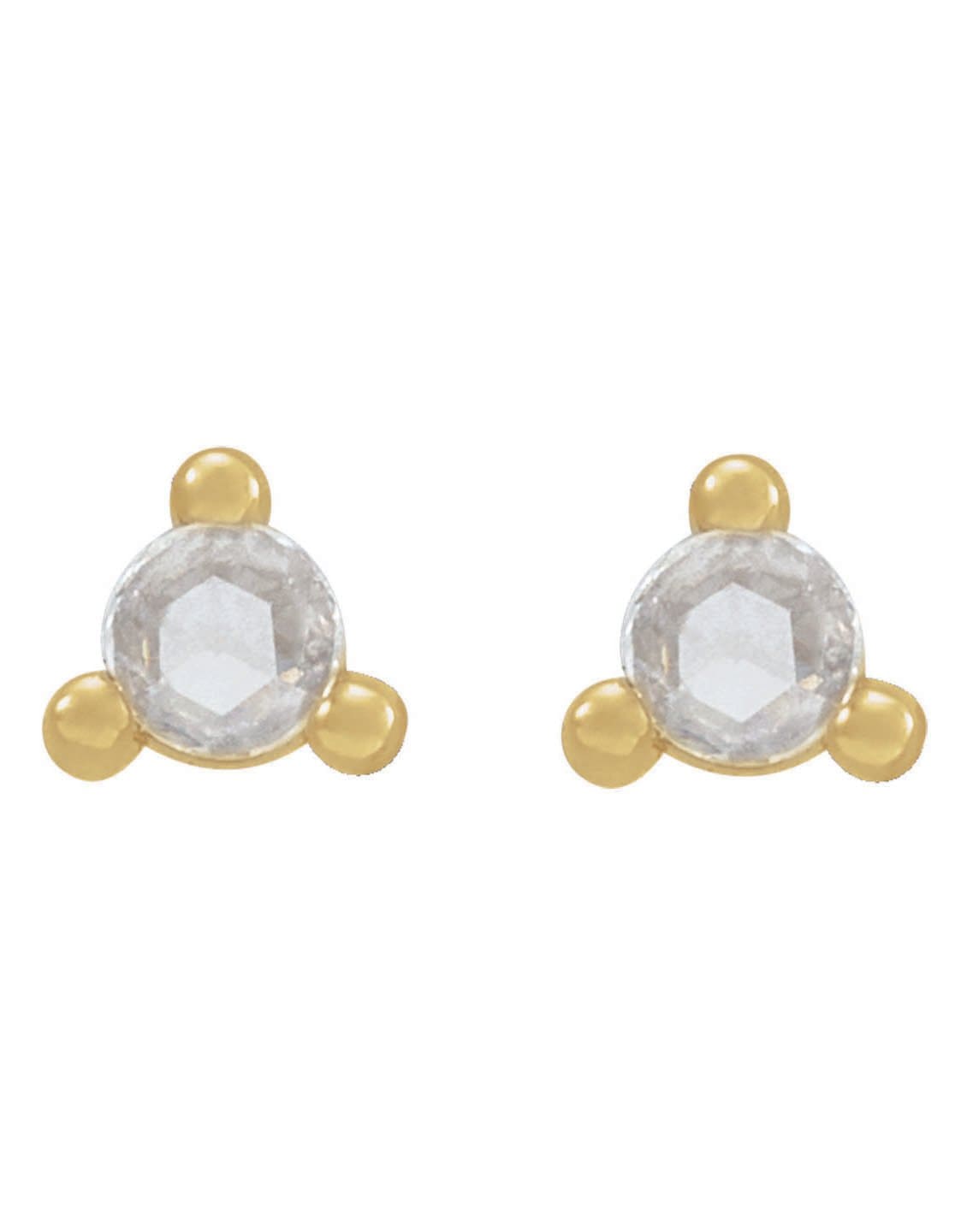 302 FINE JEWELRY-Natural Diamond Studs-YELLOW GOLD