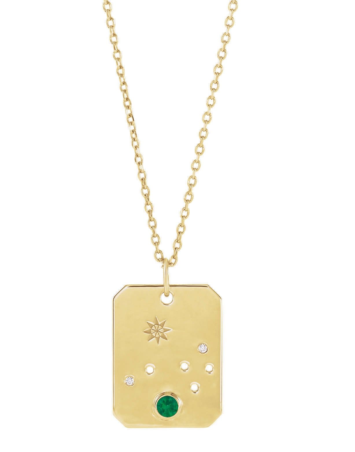 302 FINE JEWELRY-Aries Zodiac Necklace-YELLOW GOLD