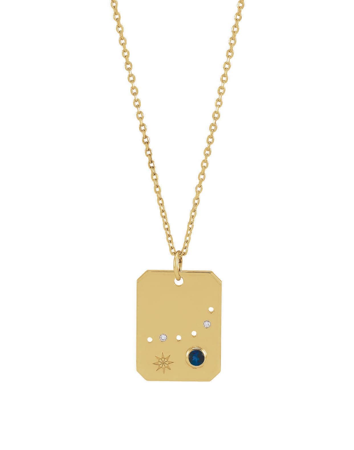 302 FINE JEWELRY-Capricorn Zodiac Necklace-YELLOW GOLD
