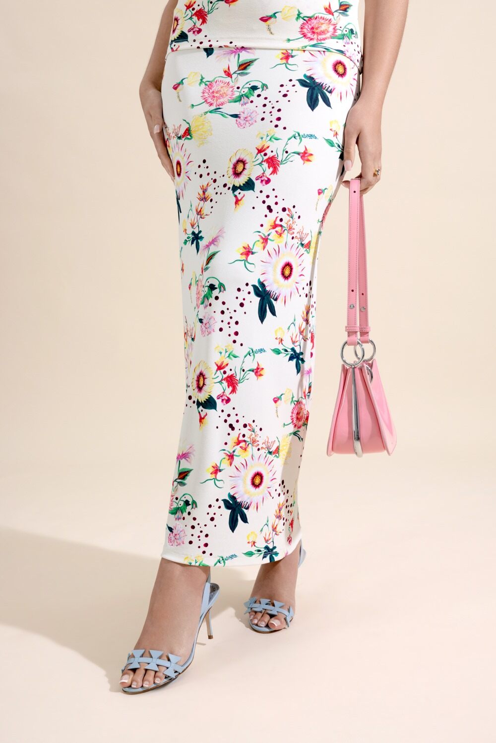 Floral Maxi Skirt-YLWRDBLU-34-CLOTHINGSKIRTMAXI-RABANNE