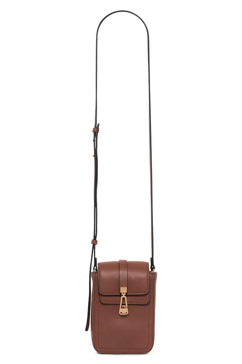 Phone Pouch - Cognac-COGNAC-HANDBAGSHOULDER-GABRIELA HEARST