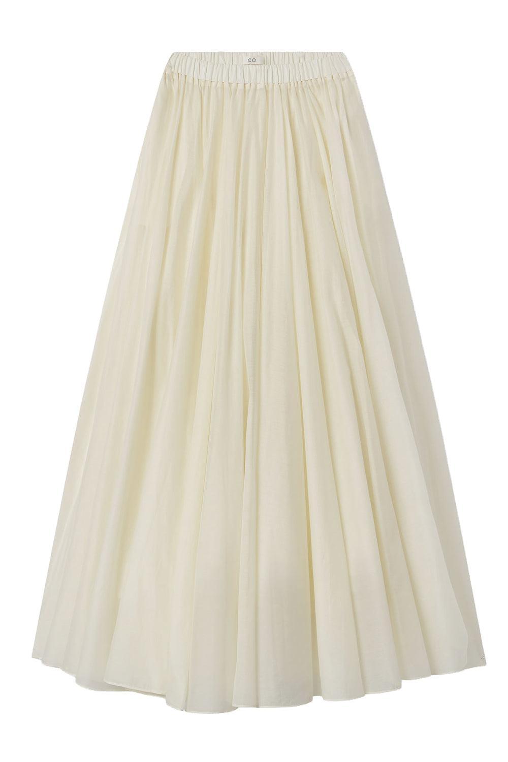 Crinoline Double Layer Skirt-CREAM-XS-CLOTHINGSKIRTMIDI-CO COLLECTION