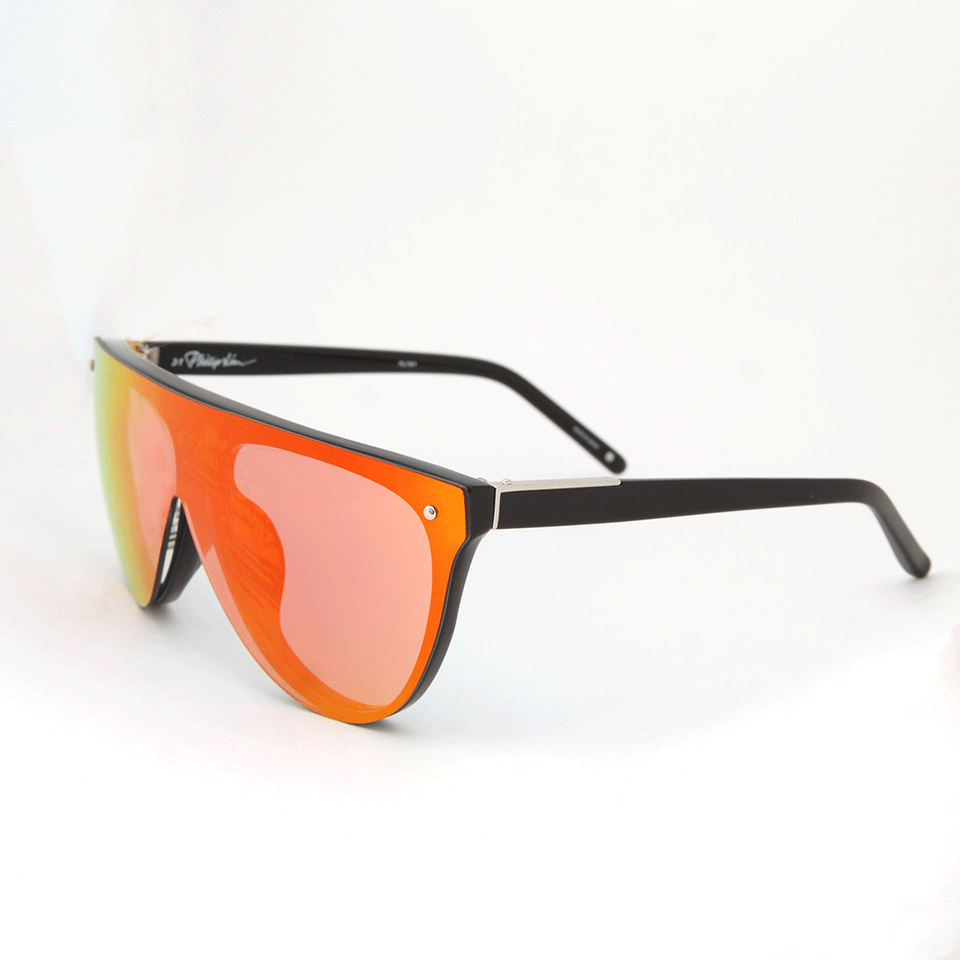 3.1 PHILLIP LIM-Sunset Mirror Lens Sunglasses-BLACK
