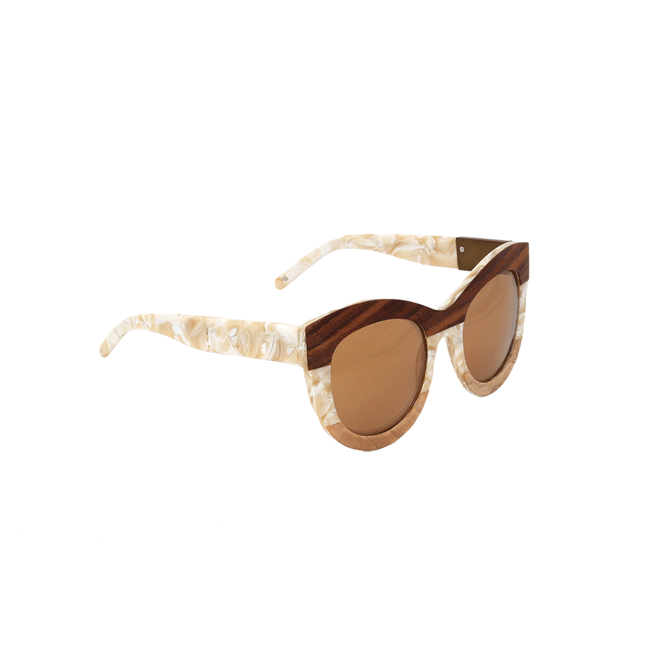 3.1 PHILLIP LIM-Pearl Wood Sunglasses-BRONZE