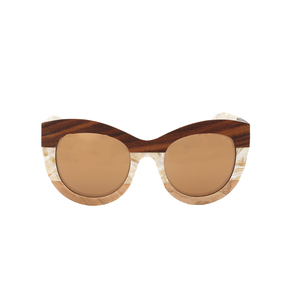 3.1 PHILLIP LIM-Pearl Wood Sunglasses-BRONZE