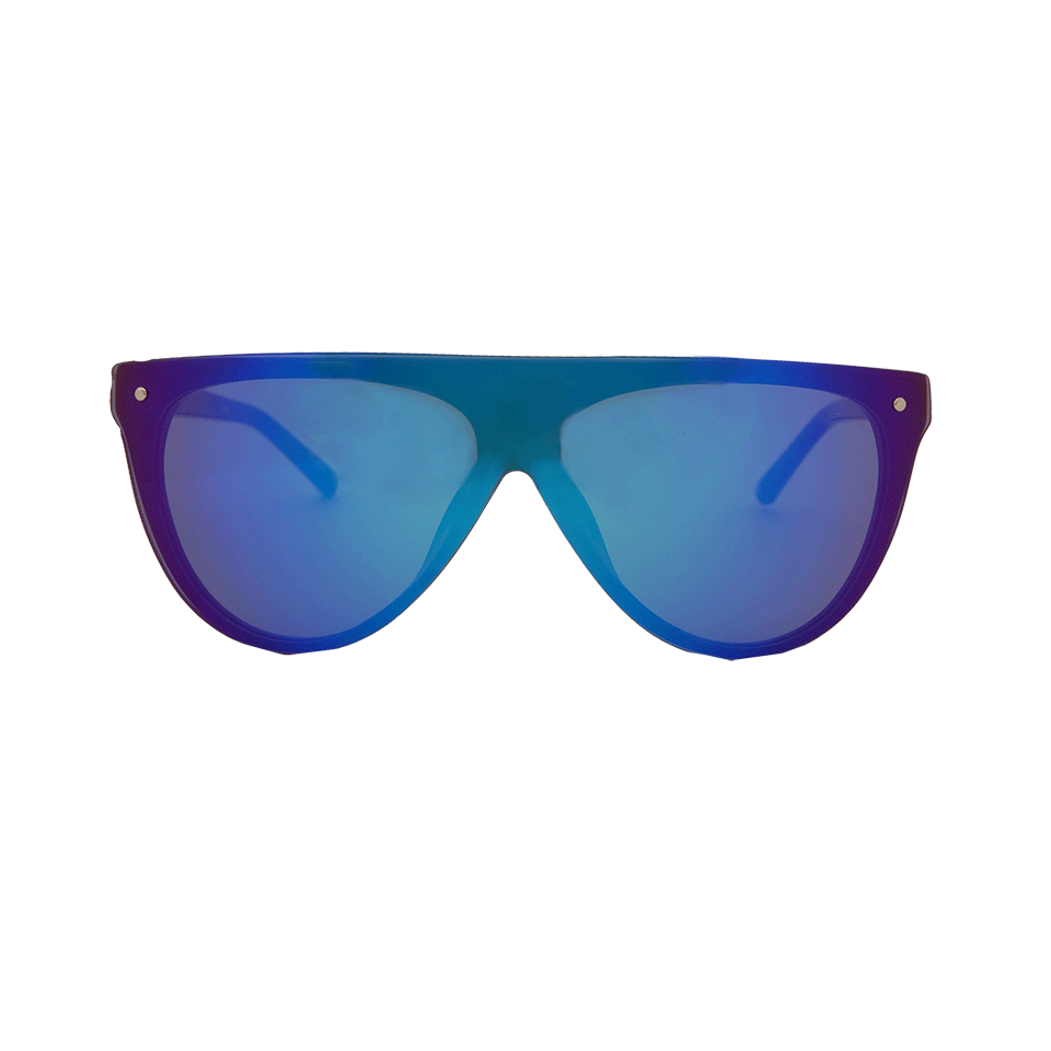 3.1 PHILLIP LIM-Striped Mirror Sunglasses-NAVY