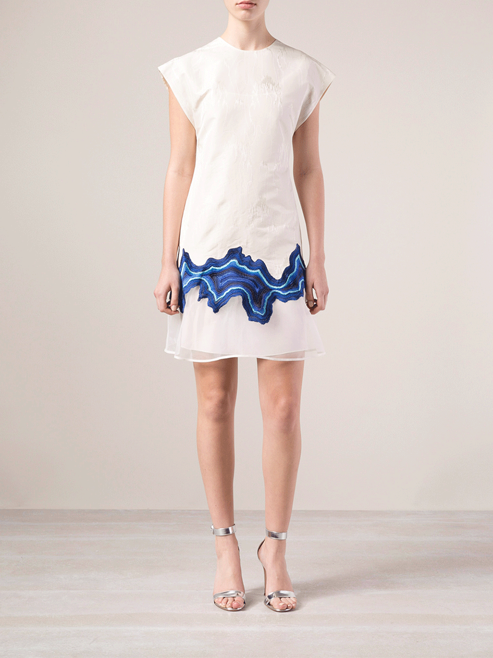 3.1 PHILLIP LIM-Embroidered Geode Flounce Dress-