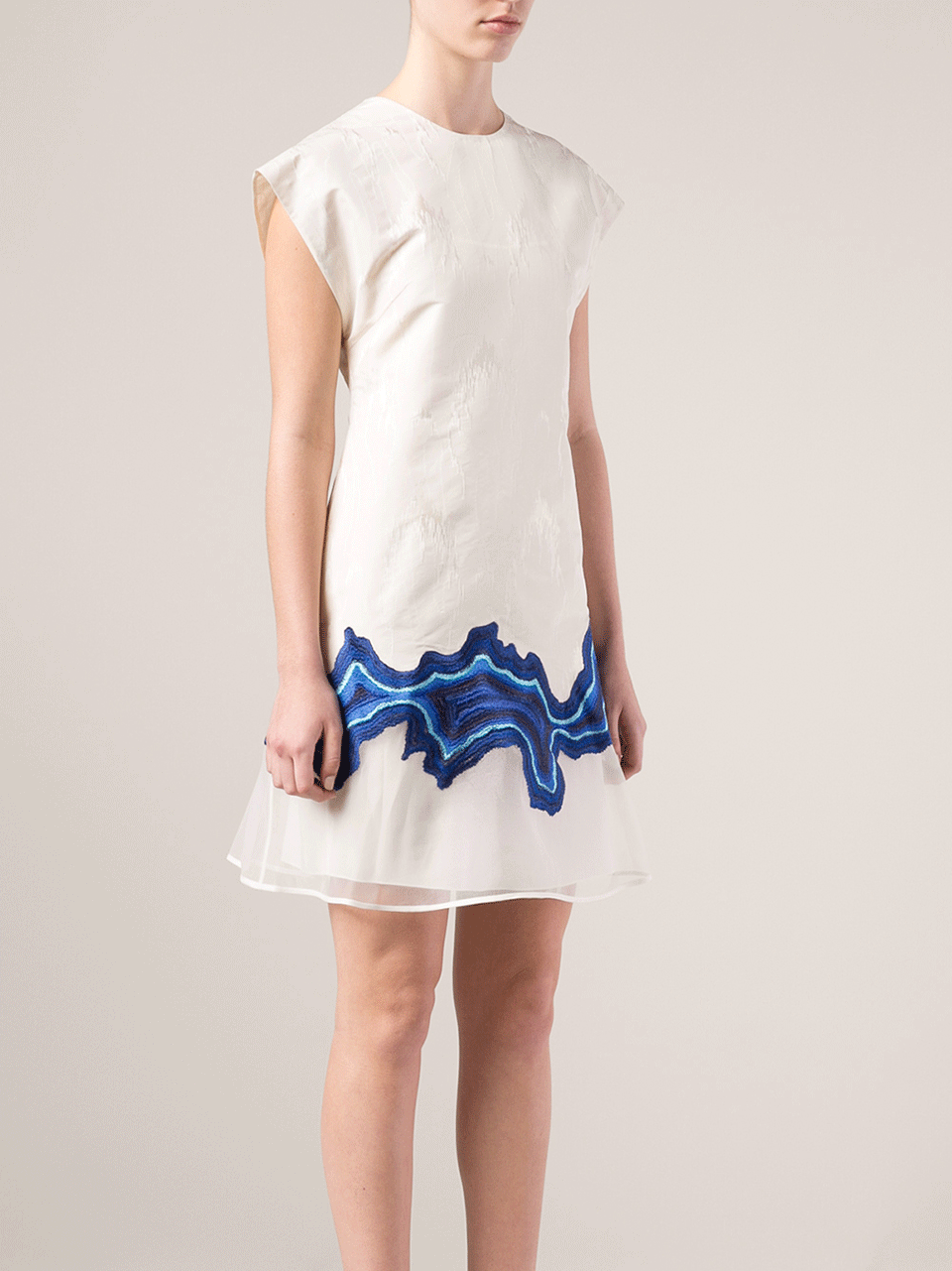 3.1 PHILLIP LIM-Embroidered Geode Flounce Dress-