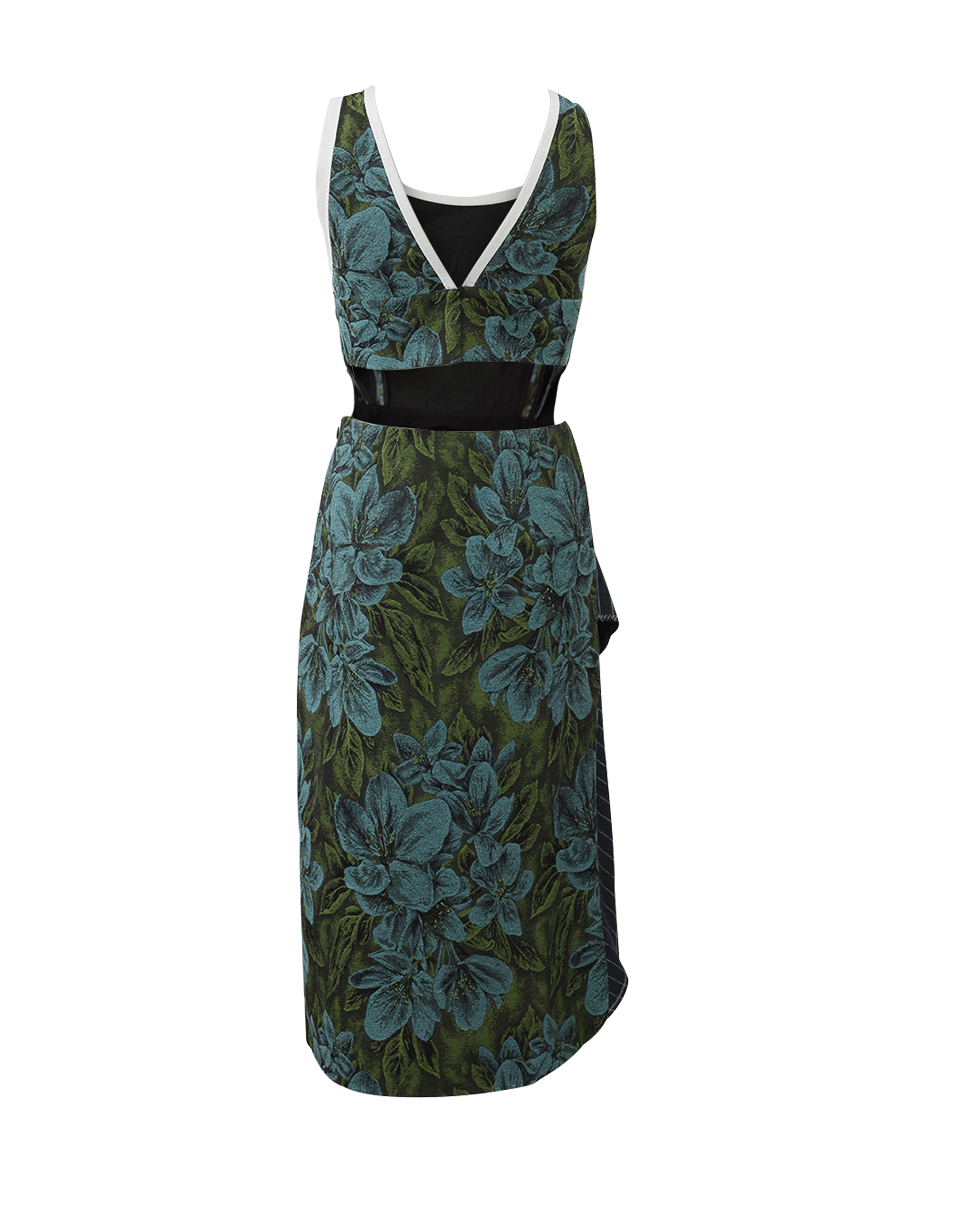 3.1 PHILLIP LIM-Floral Cut-Out Cascade Dress-