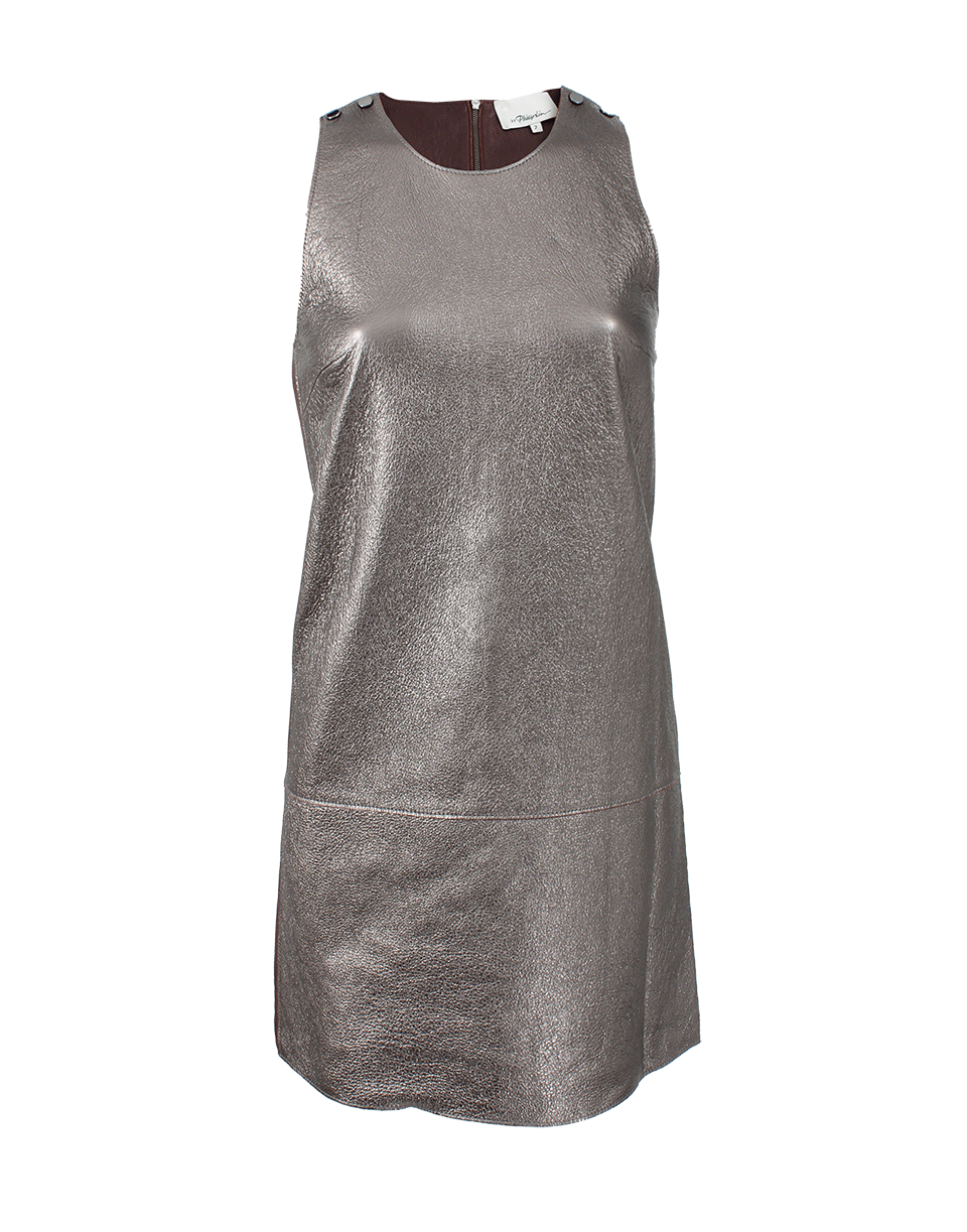 3.1 PHILLIP LIM-Two-Tone Leather Shift Dress-