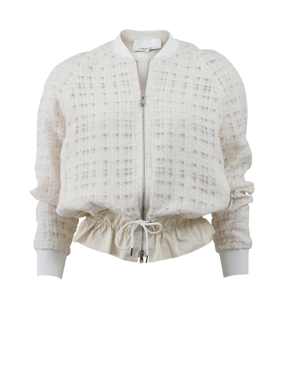 3.1 PHILLIP LIM-Draw-String Tweed Bomber-