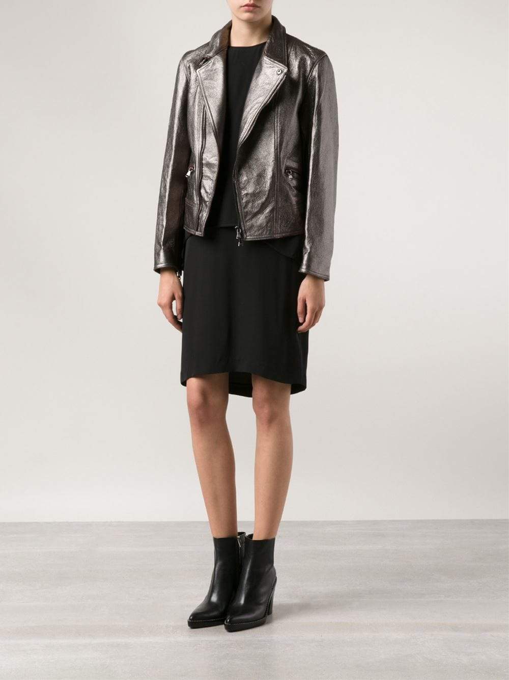 3.1 PHILLIP LIM-Leather Motorcycle Jacket-