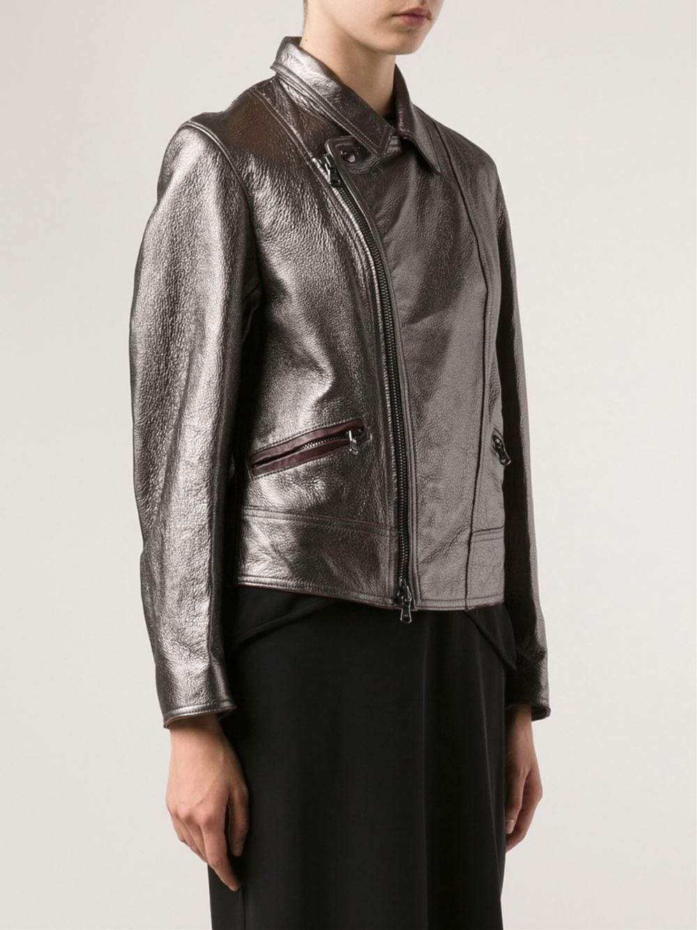 3.1 PHILLIP LIM-Leather Motorcycle Jacket-