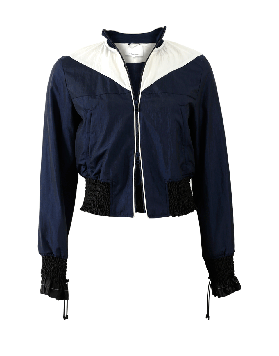 3.1 PHILLIP LIM-Smocked Windbreaker-