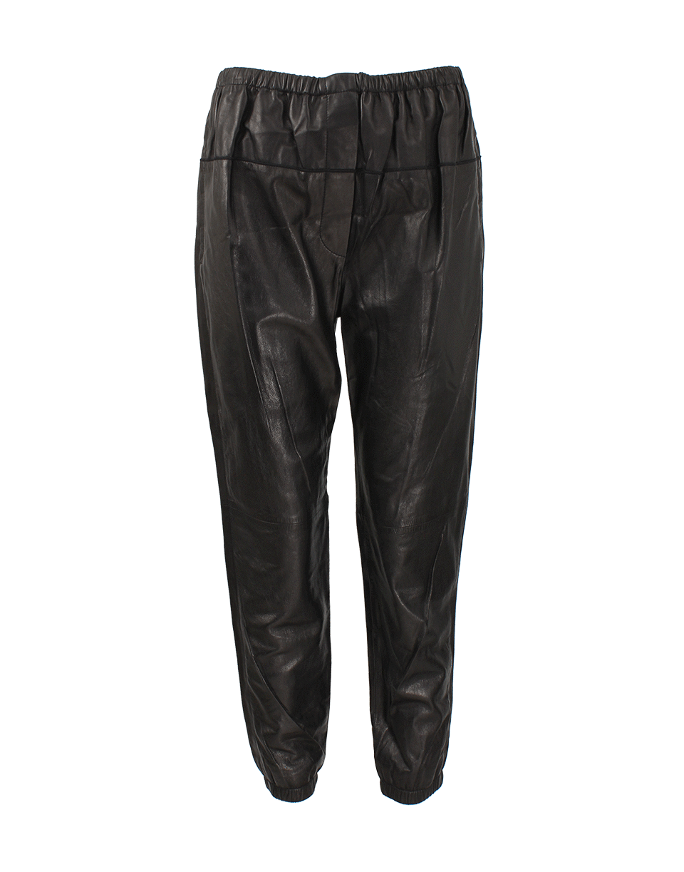 3.1 PHILLIP LIM-Elastic Leather Sweatpants-