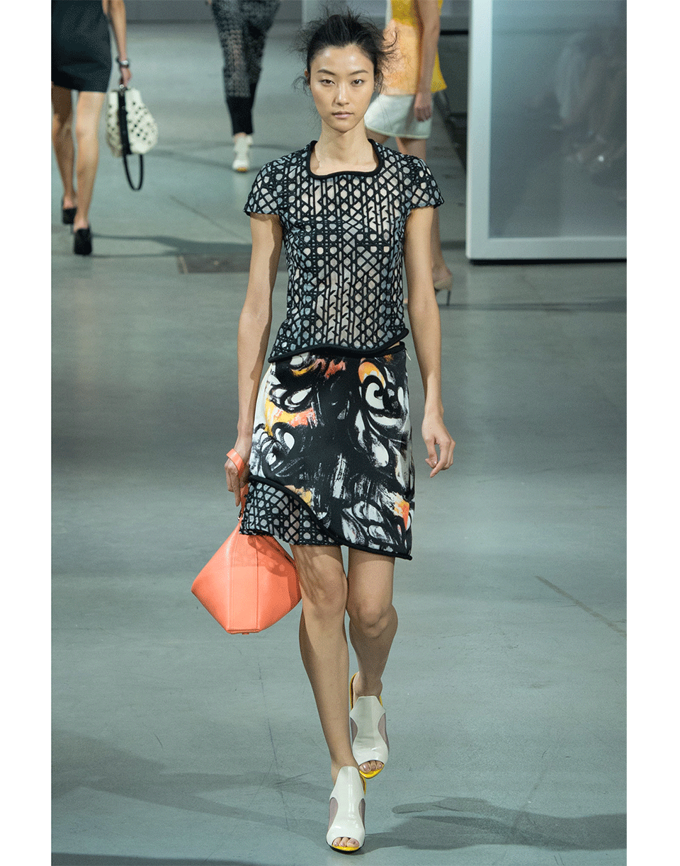 3.1 PHILLIP LIM-Fern Printed Overlay Skirt-