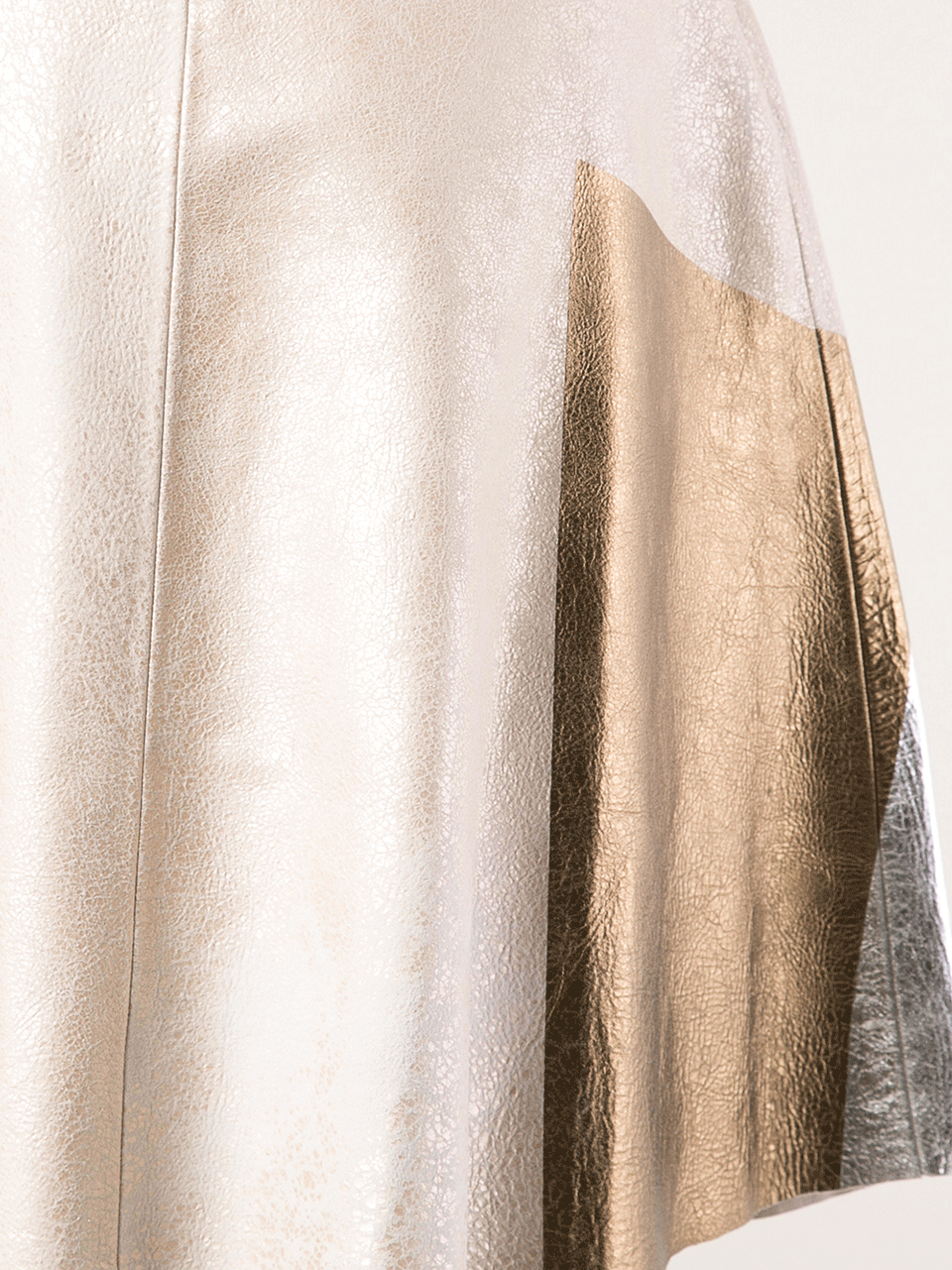 3.1 PHILLIP LIM-Block Foiled Leather Skirt-
