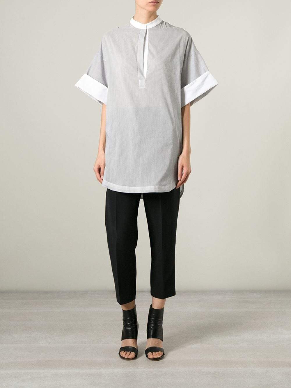 3.1 PHILLIP LIM-Poplin Collar Tunic-