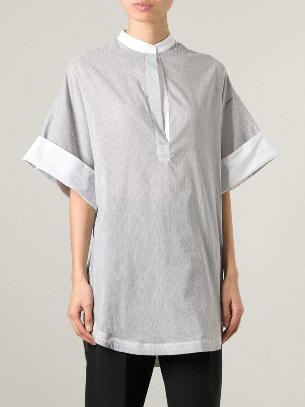 3.1 PHILLIP LIM-Poplin Collar Tunic-