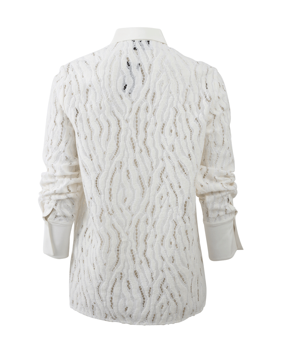 3.1 PHILLIP LIM-Silk And Lace Button Blouse-