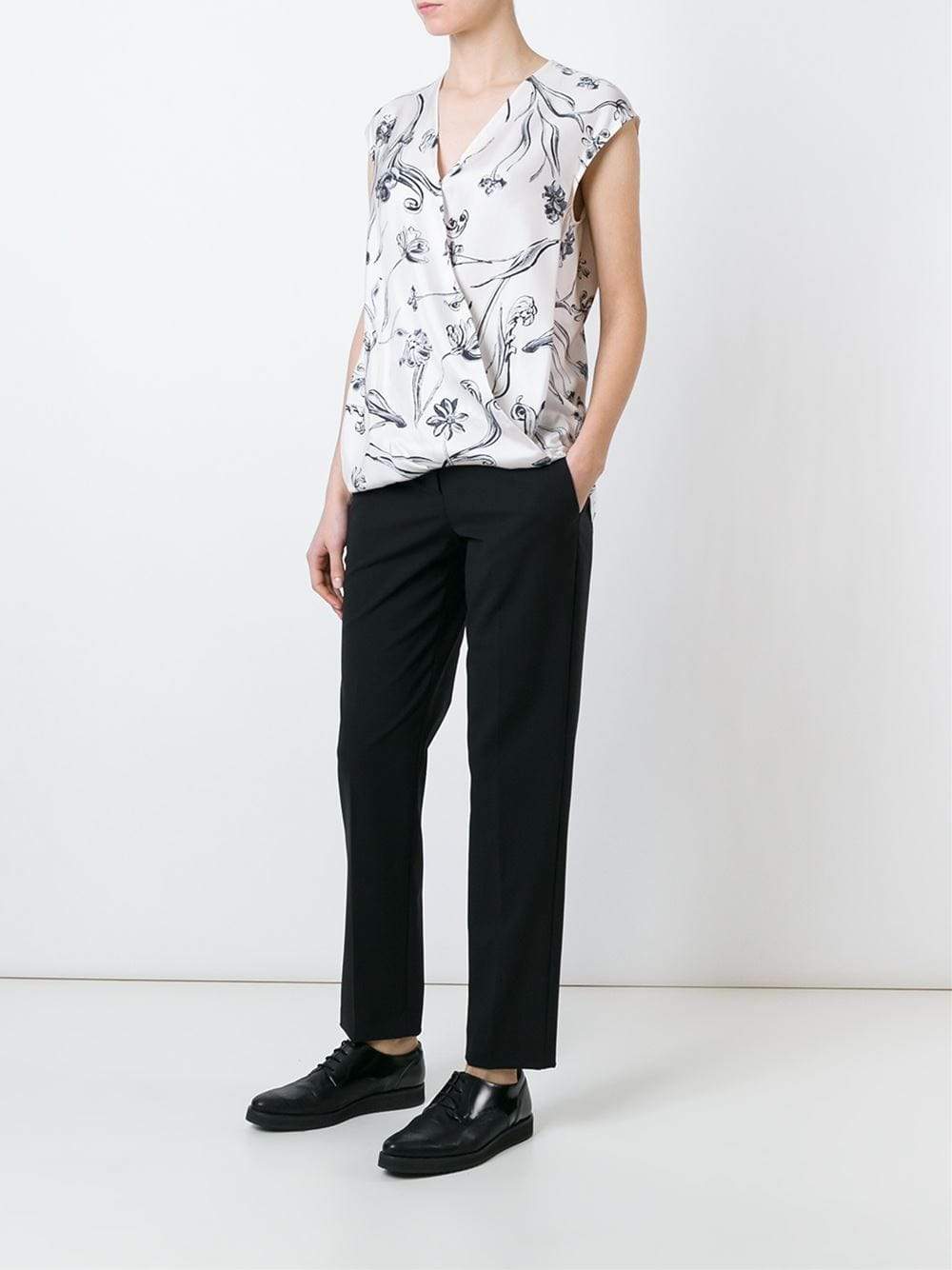 3.1 PHILLIP LIM-Floral Drape Blouse-