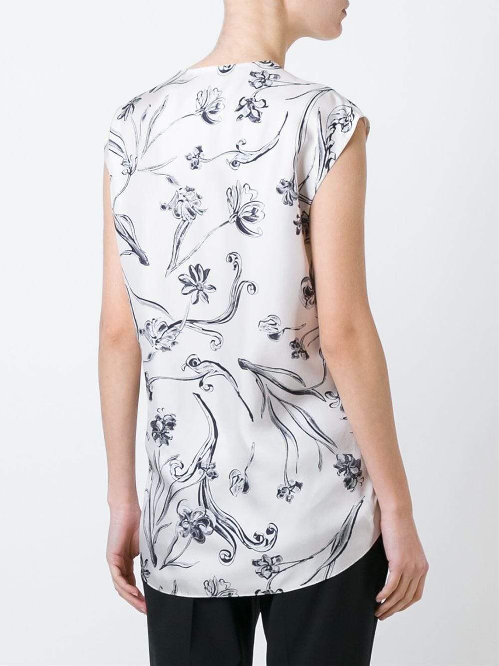 3.1 PHILLIP LIM-Floral Drape Blouse-