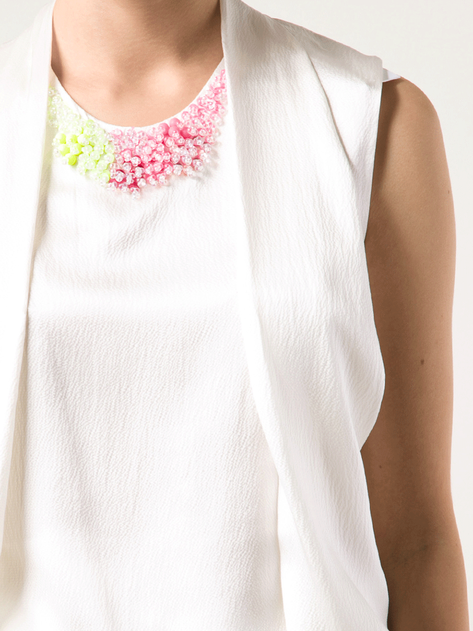3.1 PHILLIP LIM-Embellished Neckline Top-