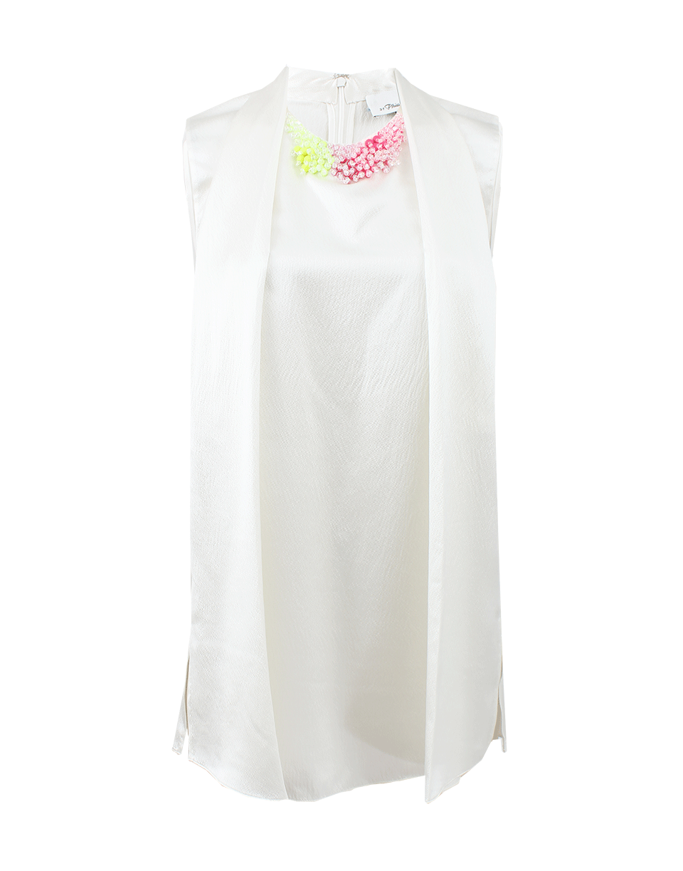 3.1 PHILLIP LIM-Embellished Neckline Top-