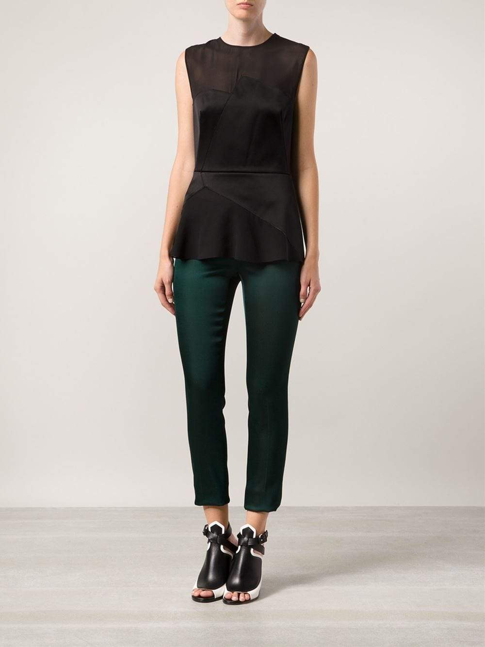 3.1 PHILLIP LIM-Luna Top With Chiffon Yoke Skirt-