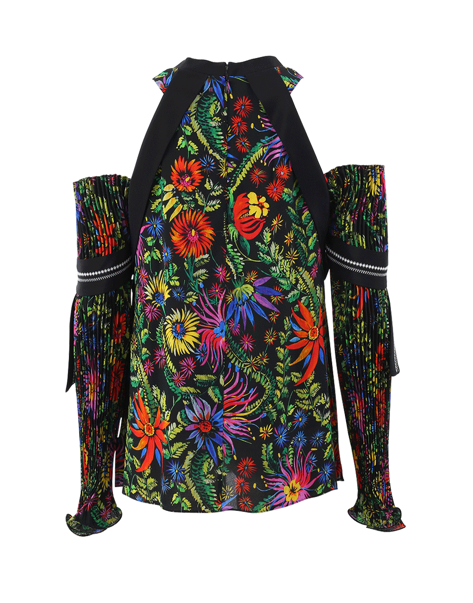 3.1 PHILLIP LIM-Floral Cold Shoulder Top-