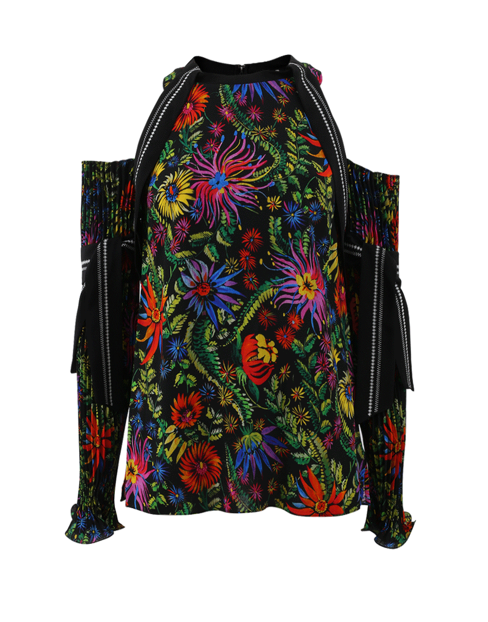 3.1 PHILLIP LIM-Floral Cold Shoulder Top-