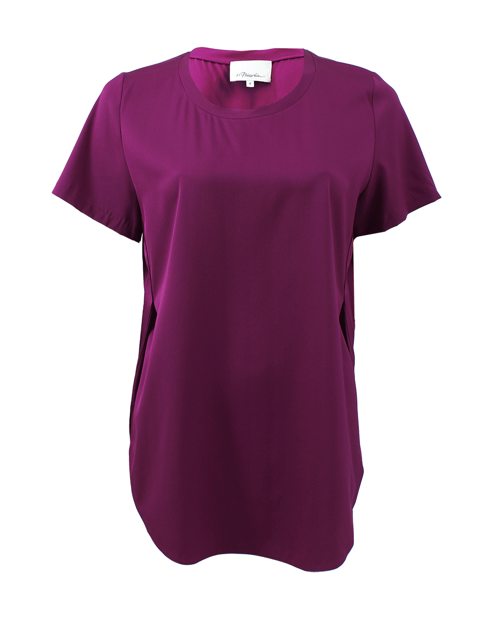 3.1 PHILLIP LIM-Crewneck Side Seam Shirt-