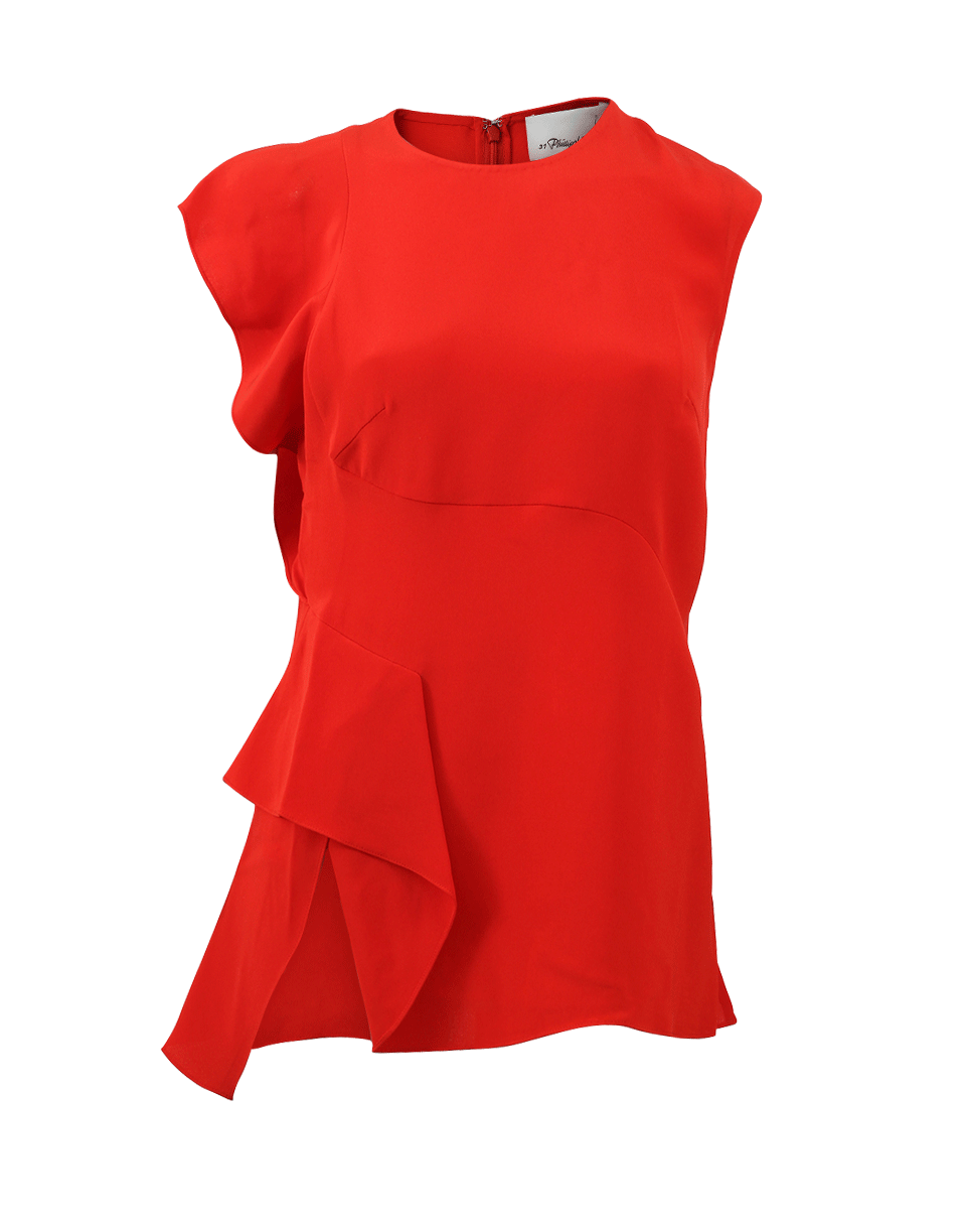 3.1 PHILLIP LIM-Cascading Ruffle Top-