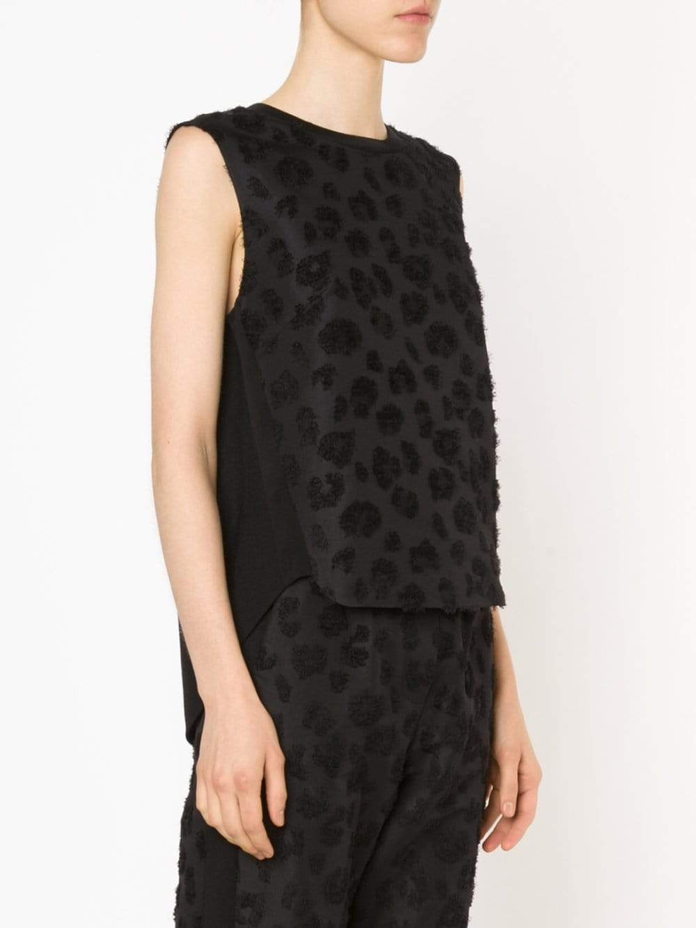 3.1 PHILLIP LIM-Leopard Print Silk Insert Tank-
