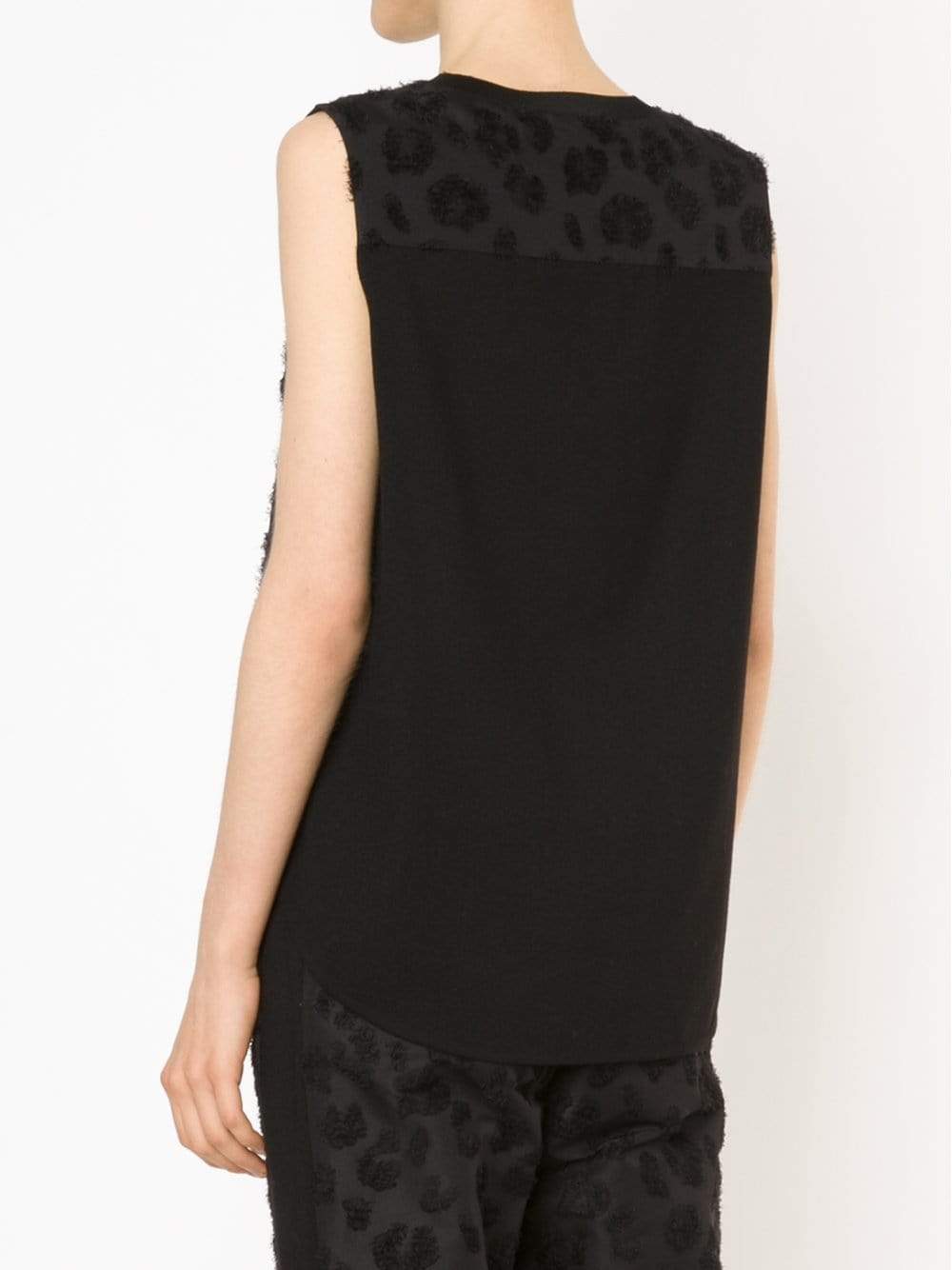3.1 PHILLIP LIM-Leopard Print Silk Insert Tank-