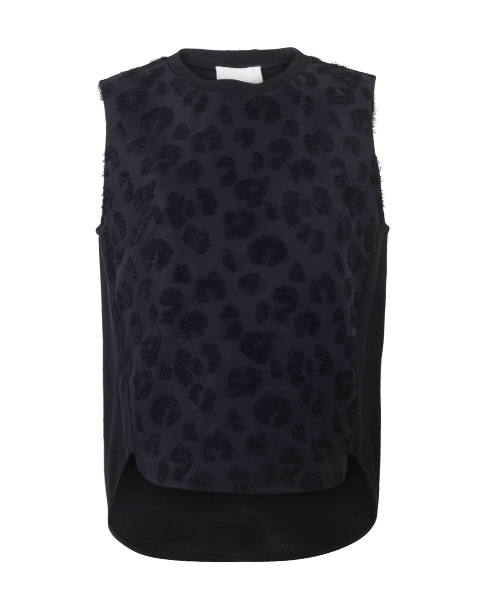 3.1 PHILLIP LIM-Leopard Print Silk Insert Tank-