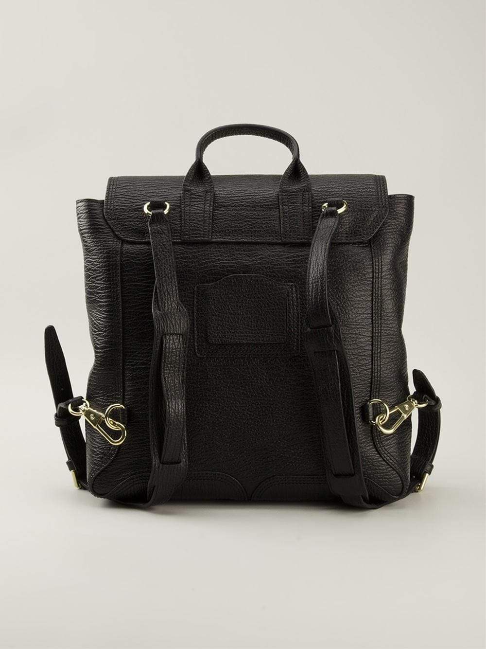 3.1 PHILLIP LIM-Pashli Leather Backpack-BLACK