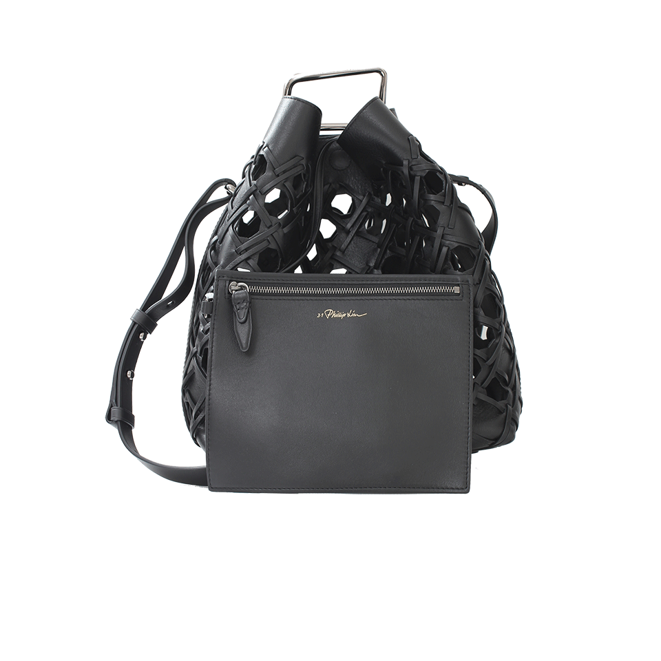 3.1 PHILLIP LIM-Quill Bucket Bag-BLACK